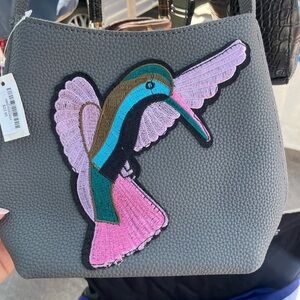 Hummingbird Embroidered Purse